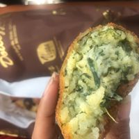 Arancino spinaci at Bar Dolcezza in Catania