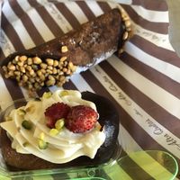 Cannoli and baba  at Bar Dolcezza in Catania