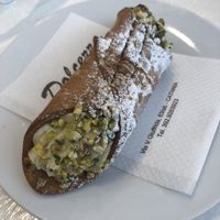 Vegan cannolo! So delicious !  at Bar Dolcezza in Catania