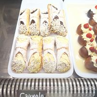 Dessert case   at Bar Dolcezza in Catania