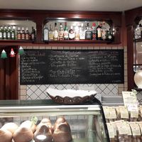 On the blackboard the many vegan dishes at Bar Dolcezza in Catania