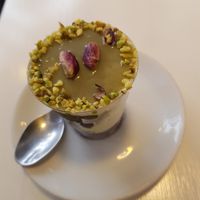 Pistachio dessert at Bar Dolcezza in Catania