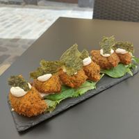 Seaweed fritters - so good! at La Veganesa in Cadiz