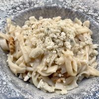 Rice pasta with blue cheese sauce  at La Veganesa in Cadiz