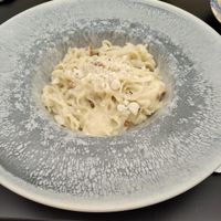 Rice pasta with cheese at La Veganesa in Cadiz