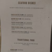Menu with incorrect allergy labels   at La Veganesa in Cadiz