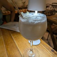 Coconut juice at La Veganesa in Cadiz