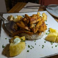 Colombian style soy stew at La Veganesa in Cadiz