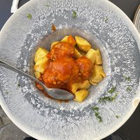 Potatoes and meatballs  at La Veganesa in Cadiz