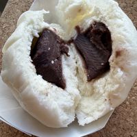 Red Bean paste bao buns are so yummy!!!!!  at Baguette in Corvallis
