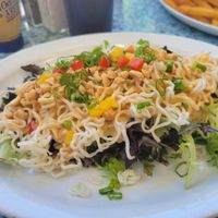Thai noodle salad minus chicken at Bubala's by the Bay in Provincetown