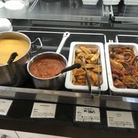 Warmes Büffet. Z.B. Süsskartoffelsuppe  at Adelhaus in Freiburg