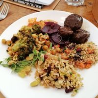 Various salads at Adelhaus in Freiburg