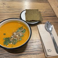 Fresh pumpkin soup    at Wild & The Moon - Wild Lab Gravilliers in Paris