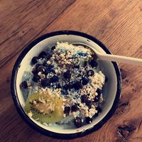 Nice cream with blue spirulina  at Wild & The Moon - Wild Lab Gravilliers in Paris