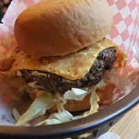 Gluten free option muh burger at Mooshies in East London