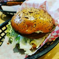 Fish burger at Mooshies in East London