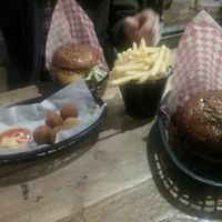 Super quick, reasonable, good portion of fries and nice burgers! at Mooshies in East London