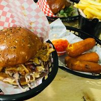 Burgers  at Mooshies in East London