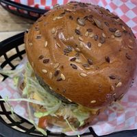 Burger at Mooshies in East London