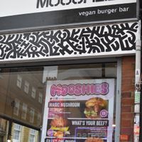 outside at Mooshies in East London