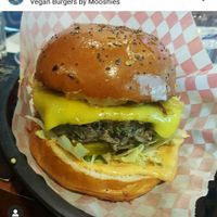 What's Your Beef Burger (Quinoa and Blackbean Patty) at Mooshies in East London