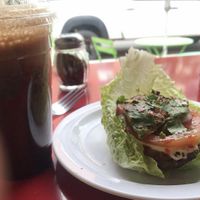 Best raw vegan burger I’ve ever had at True Earth Juicery & Vegan Cafe in North Hollywood