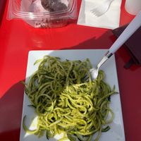 Raw pesto zucchini  at True Earth Juicery & Vegan Cafe in North Hollywood