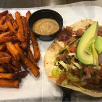 Portobello Taco w avocado  at Proudest Monkey in Bryan