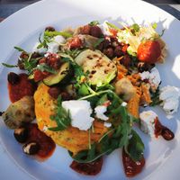 Kartoffelrösti vegan at Natuurlijk in Egmond Aan Zee