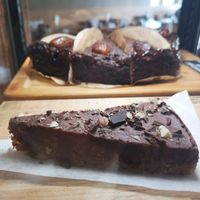 Vegan chocolate / carrot cake at Natuurlijk in Egmond Aan Zee