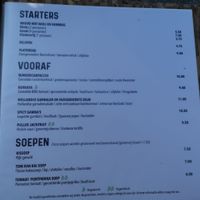 Menu 1 at Natuurlijk in Egmond Aan Zee