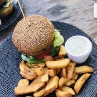 Dutch weed burger! at Natuurlijk in Egmond Aan Zee