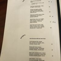 Menu at The Rose Hotel in Chippendale