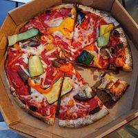 Pizza Vegetariana with Fornaggio Vegana at Bella&Brava in Venice