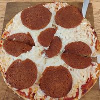 Pepperoni at Veggino's Pizza in Mexico City