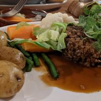Mushroom nut roast at The Golden Heart Inn in Gloucester