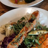 Starter. A mezze of vegan treats at The Golden Heart Inn in Gloucester