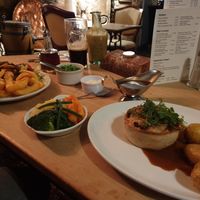 Main courses at The Golden Heart Inn in Gloucester