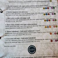 Menu at Lahodnosti in Poprad