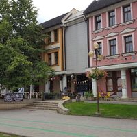 Exterior - in the centre of town on a nice pedestrian street. at Lahodnosti in Poprad