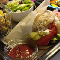 absolutely amazing vegan burger!!!  at Lahodnosti in Poprad