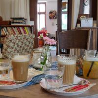 Latte w/ coconut milk and lemonade at Lahodnosti in Poprad