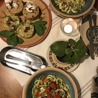 Raw zucchini noodles & cuscus  at Lahodnosti in Poprad
