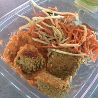 Linguini w/ chickpea 'meat'balls at Raw Eatery & Market in Calgary