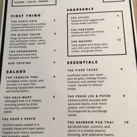 menu at Raw Eatery & Market in Calgary