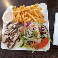Vegan Falafel plate at Rosin's Imbiss in Lindau