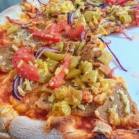 Vegane Pizza mit Dönerseitan
❤❤❤ at Rosin's Imbiss in Lindau