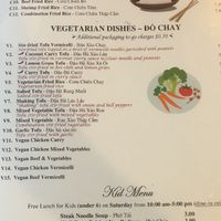 Menu  at Simply Pho in Houston