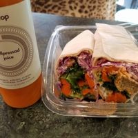 wrap and juice at Pepstop - Riddargatan in Stockholm